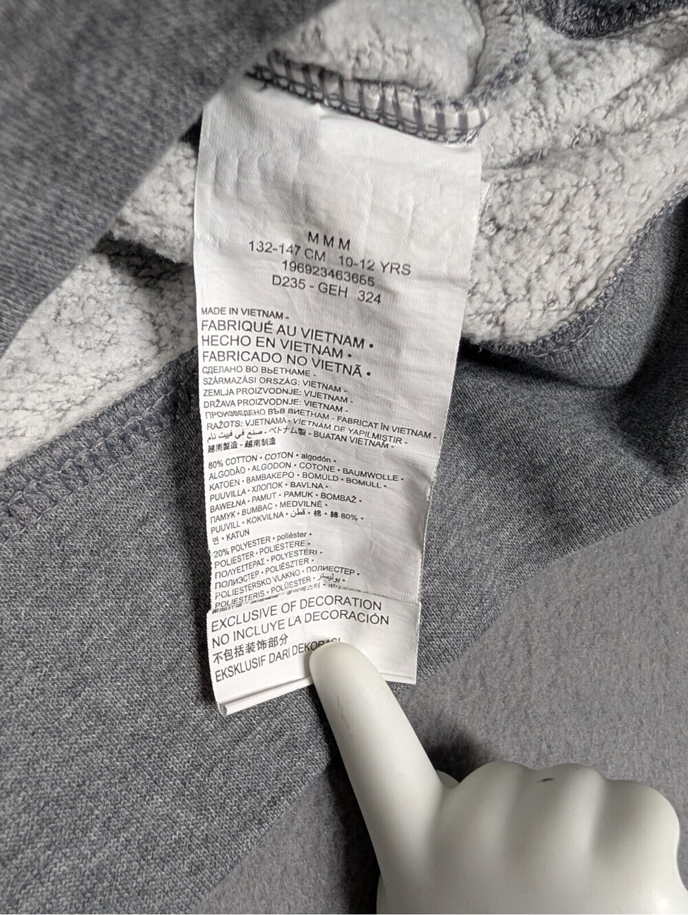 Jordan Boys Medium 10/12 Heather Gray Jumpman Crewneck Sweatshirt Pullover Youth - Picture 5 of 7